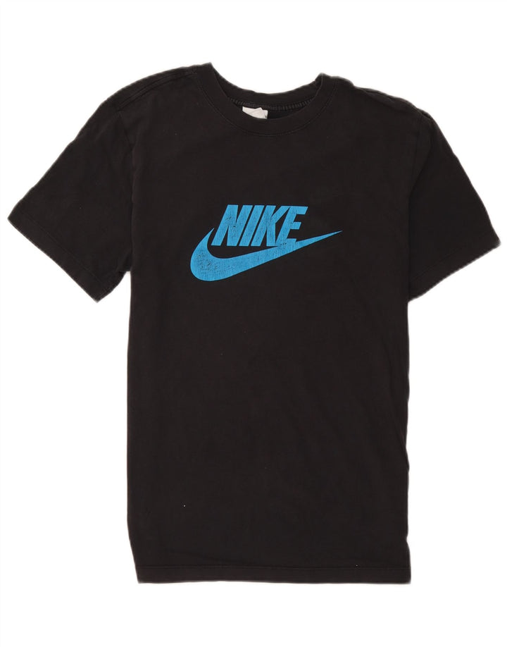Męski T-shirt z grafiką Nike, mały, czarny, bawełniany
