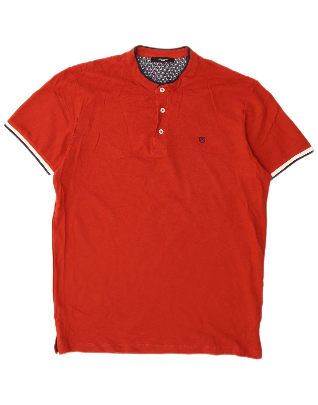 Męska koszulka polo JACK & JONES, bawełniana, w kolorze średnio czerwonym