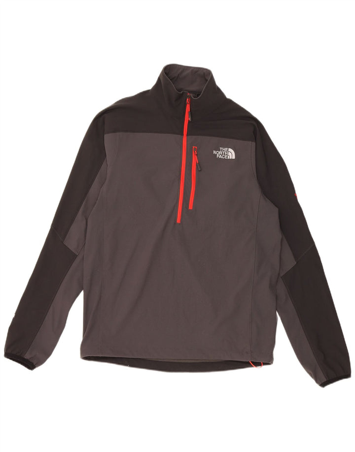 Męski dres The North Face z zamkiem błyskawicznym i małym szarym blokiem kolorów