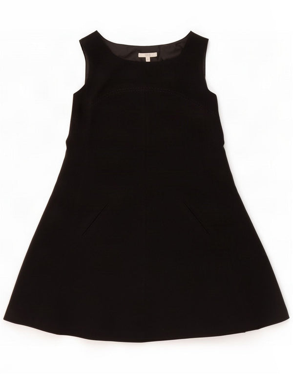 Marks & Spencer Womens Sleeveless A-Line Dress UK 12 Medium Black Polyester