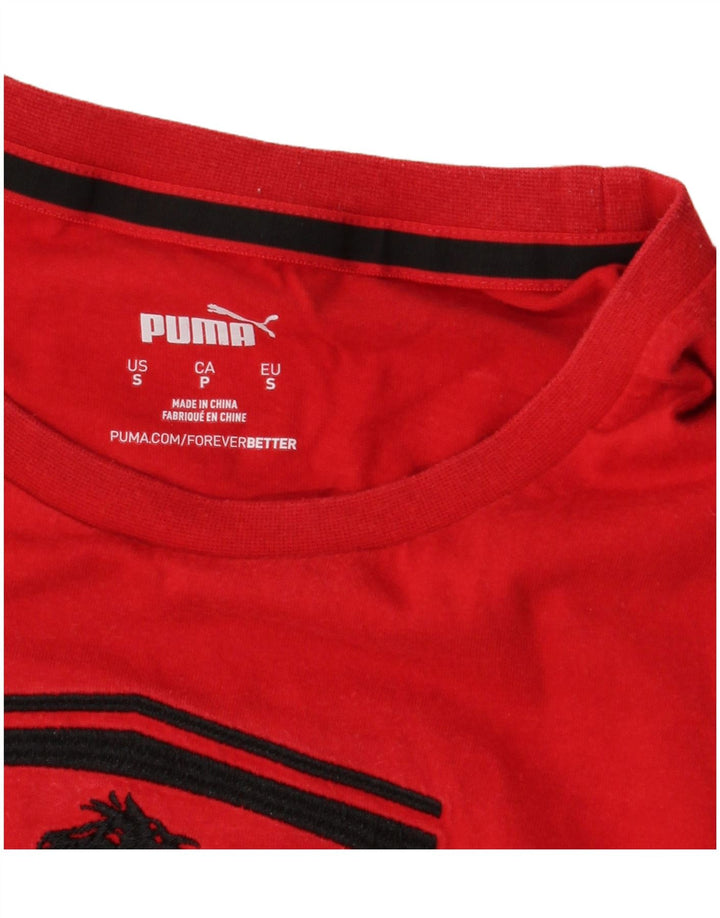 Męski T-shirt PUMA Ferrari z grafiką, mały, czerwony