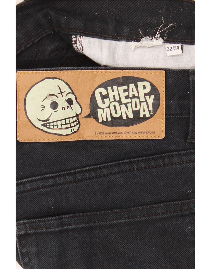 Tanie Poniedziałkowe Męskie Dżinsy W32 L34 Czarne