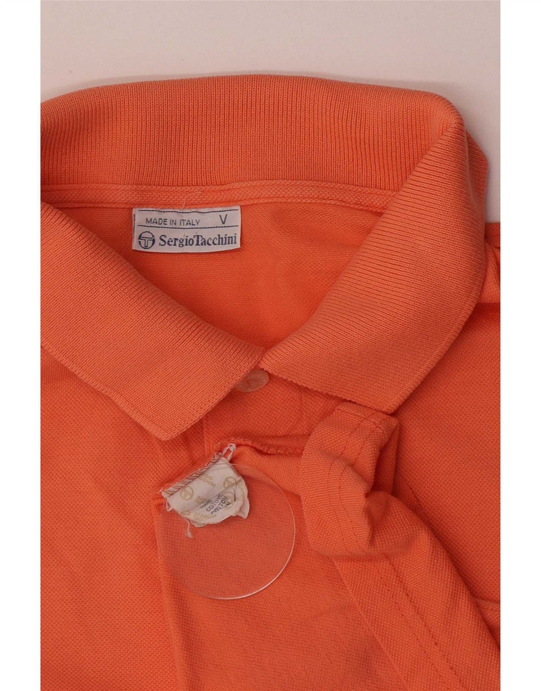 Męska koszulka polo Sergio Tacchini, średnia pomarańczowa, bawełniana