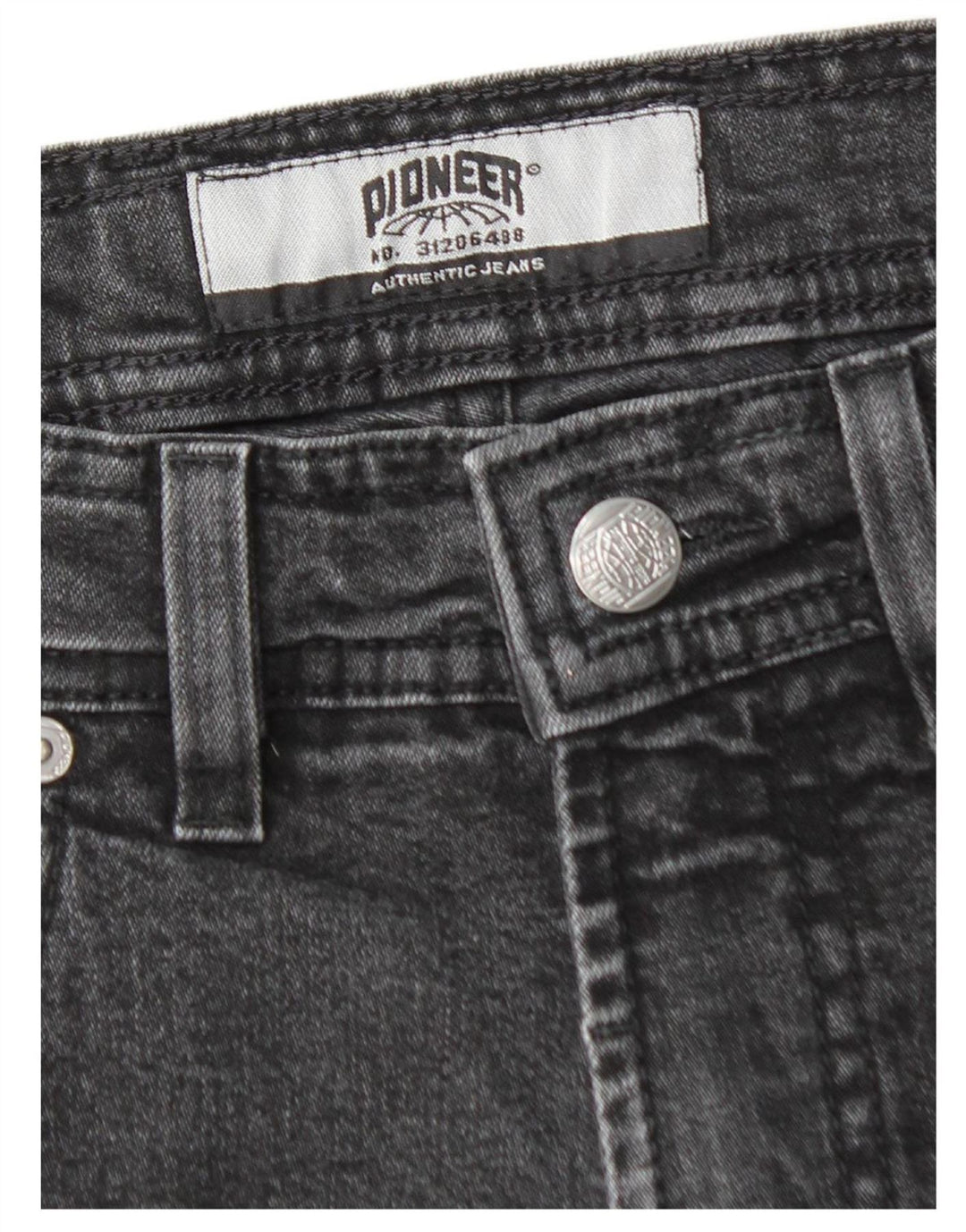 PIONEER Mens Straight Jeans W30 L32 Black