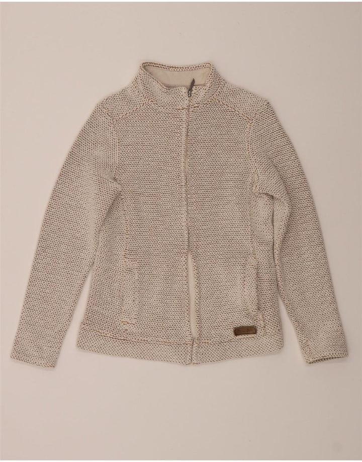 WEIRD FISH Womens Cardigan Sweater UK 10 Small Beige Cotton Vintage Weird Fish and Second-Hand Weird Fish from Messina Hembry 