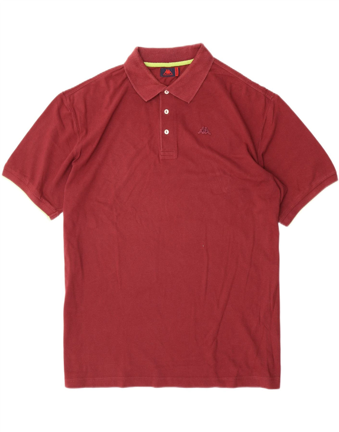 Męska koszulka polo KAPPA 2XL Bordowa bawełna