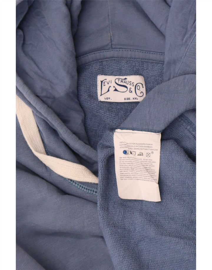 Męski sweter z kapturem Levi's 2XL, granatowy, bawełniany
