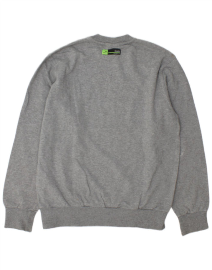 Męska bluza z grafiką Diadora, średnioszara, bawełniana
