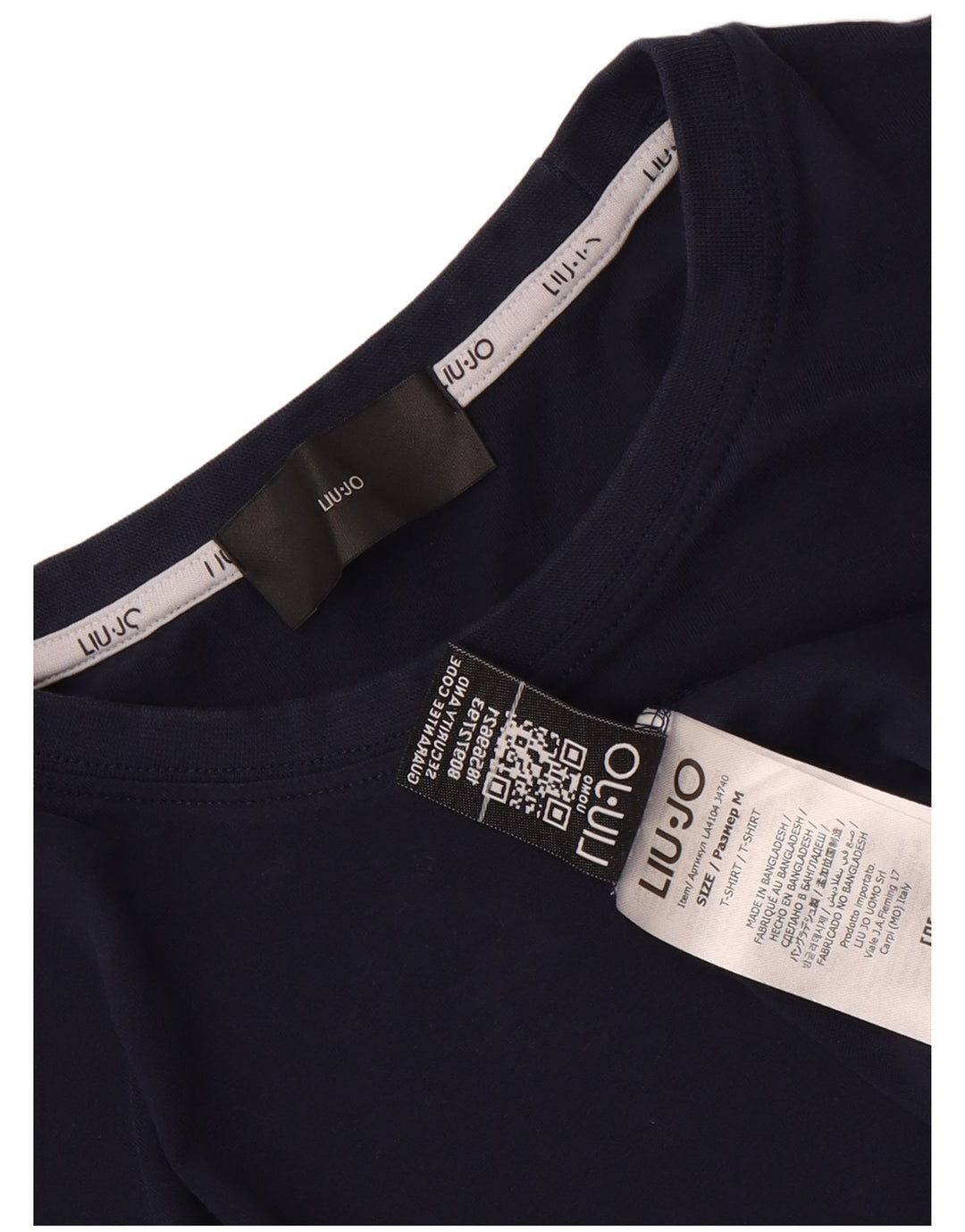 T-shirt męski Liu Jo, średni, granatowy, bawełniany