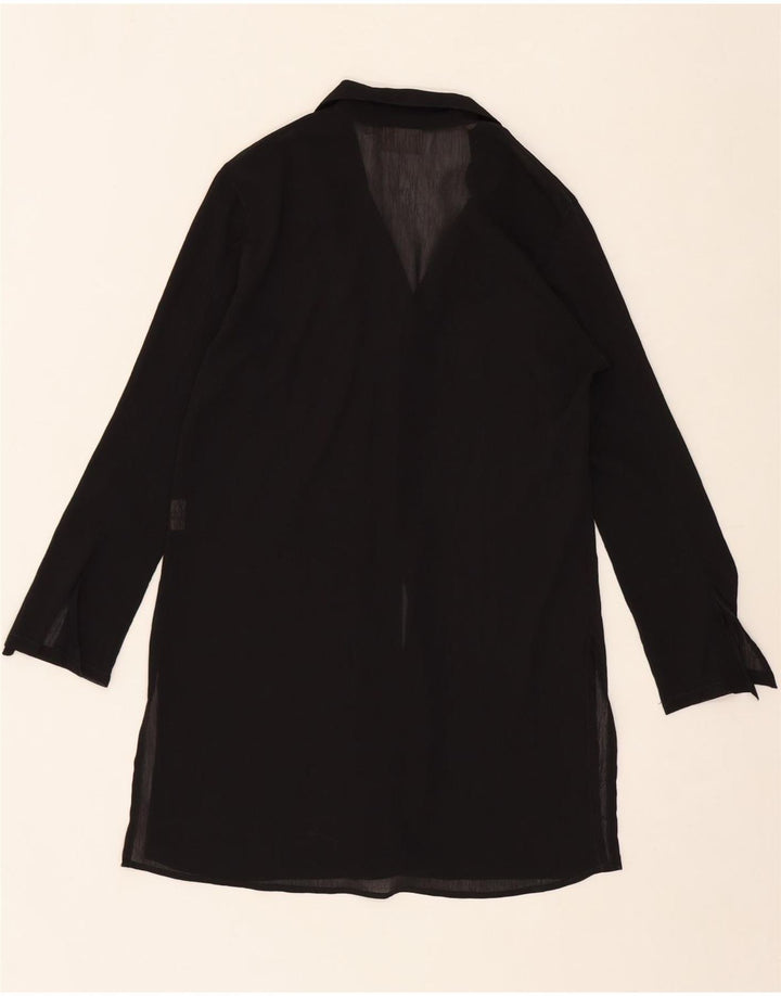 SISLEY Womens Shirt Dress IT 44 Medium Black Polyester Vintage Sisley and Second-Hand Sisley from Messina Hembry 