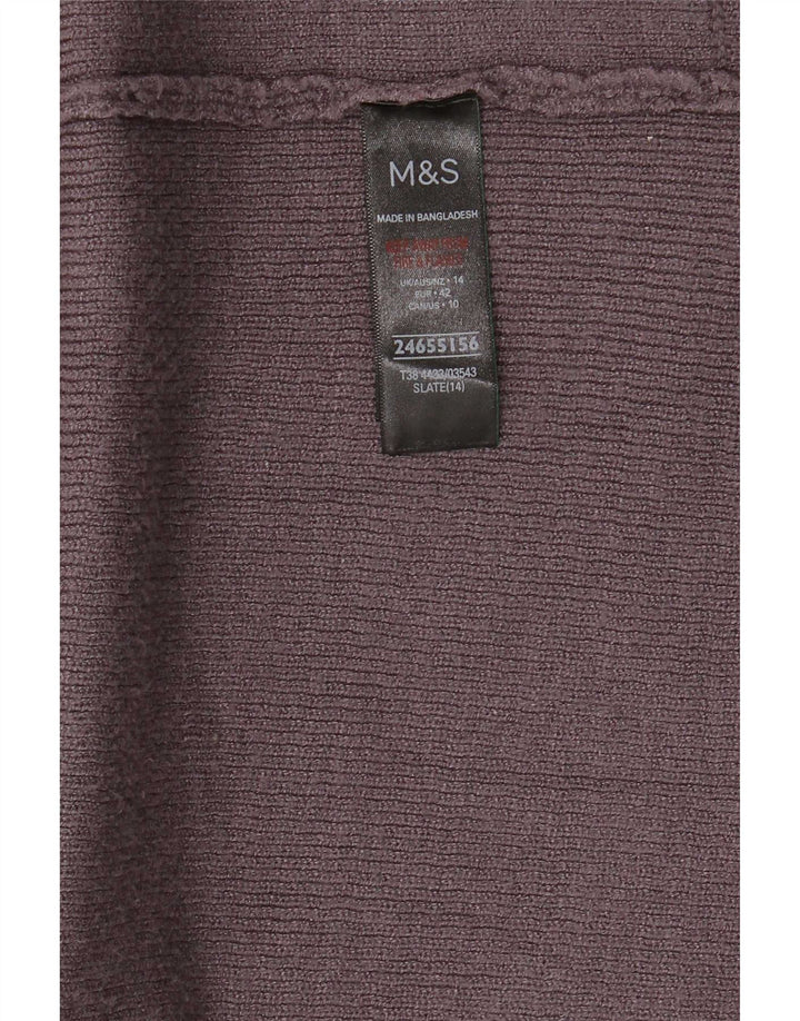 Sweter damski Marks & Spencer Longline Open Cardigan UK 14, duży, szary