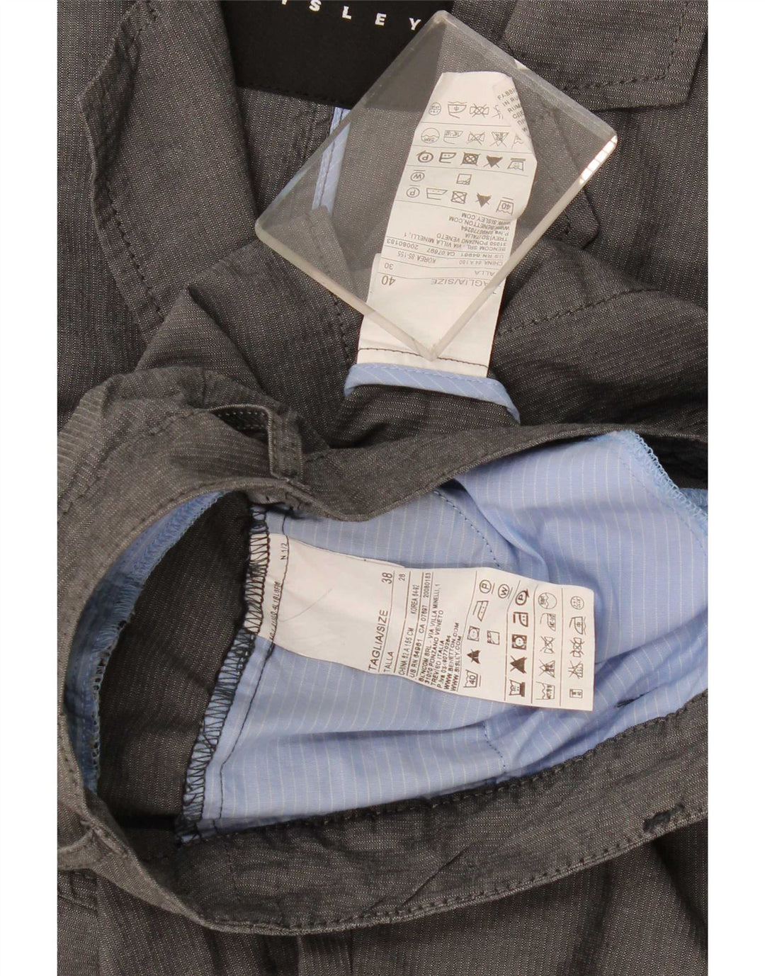 Dwuczęściowy garnitur damski Sisley IT 40 Small W28 L23 Szara bawełna