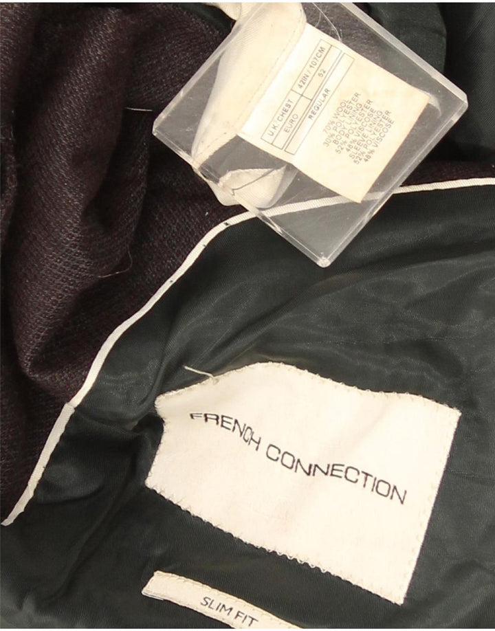 Męska marynarka zapinana na 2 guziki French Connection UK 42 XL Szara wełniana klasyczna