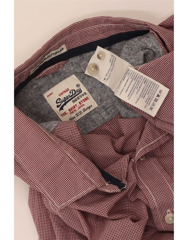 Koszula męska Superdry Medium Red Gingham Cotton