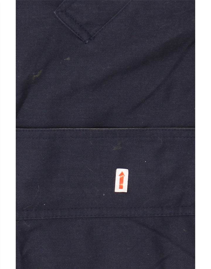 Damska kurtka wiatrówka z kapturem LONDON FOG UK 16, duża, granatowa