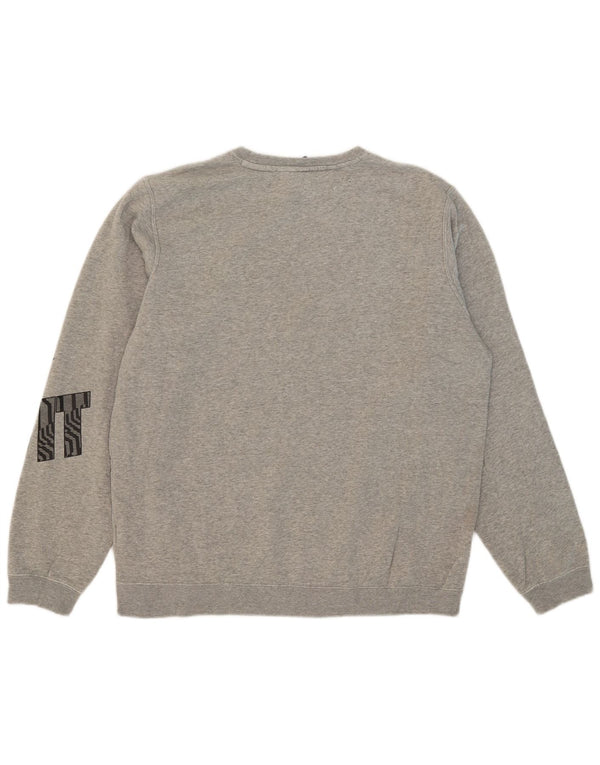 Męska bluza z grafiką Nike, duża, szara, nakrapiana bawełna