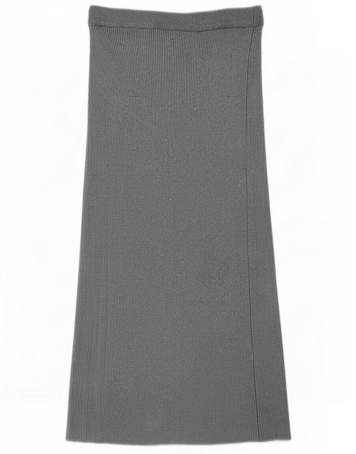 Spódnica damska Zara Maxi średnia W28 L34 szara wiskoza