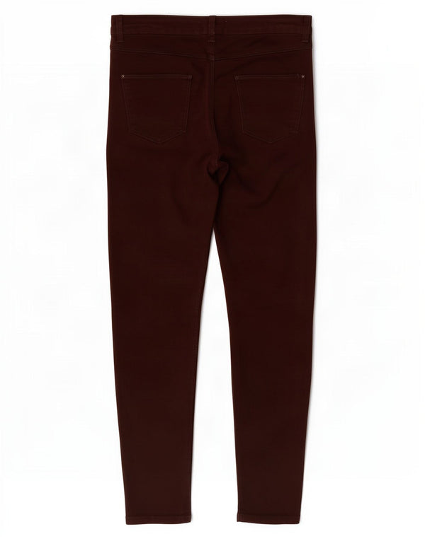 Marks & Spencer Damskie spodnie codzienne z wysokim stanem UK 12 Medium W32 L30 Brow