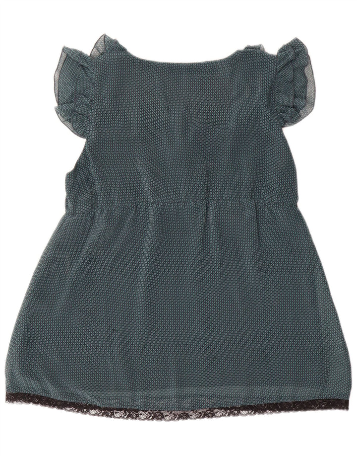 Damska bluzka bez rękawów Gaudi IT 46, duży, zielony, geometryczny poliester