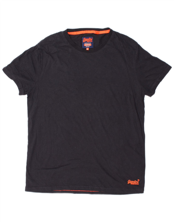 Koszulka męska SUPERDRY Top 2XL Granatowa, bawełniana