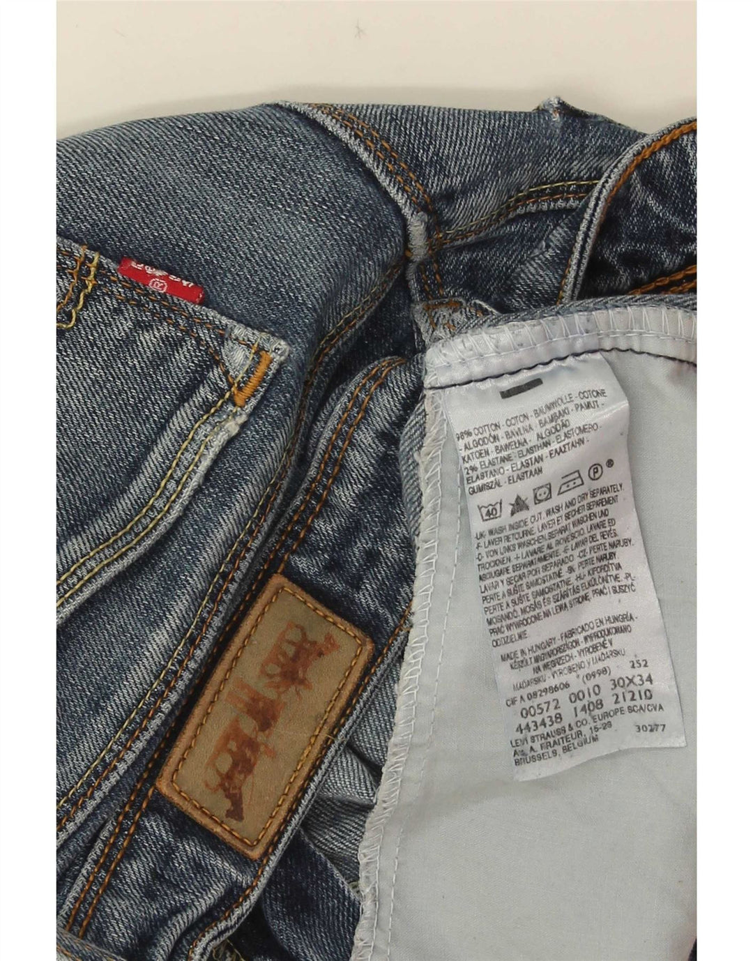 Damskie jeansy Levi's 572 Bootcut W30 L29 Niebieskie bawełniane