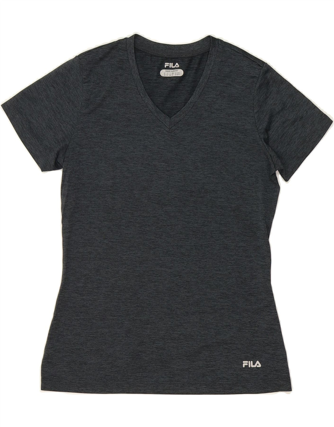 FILA Womens T-Shirt Top UK 8 Small Grey Polyester Vintage Fila and Second-Hand Fila from Messina Hembry 
