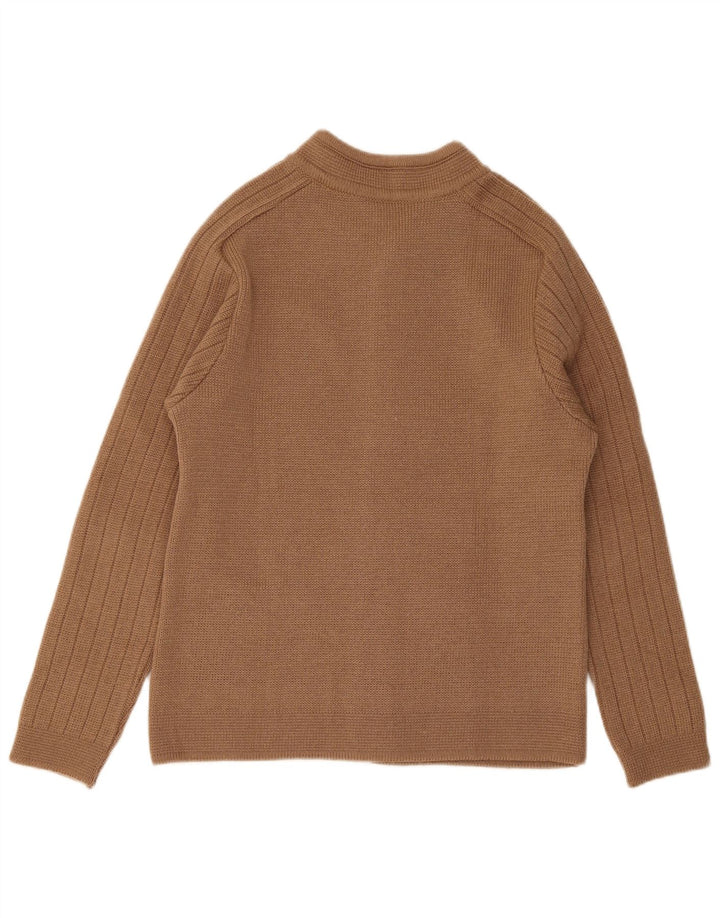 Sweter damski w stylu vintage, UK 12, średni brąz, poliakryl
