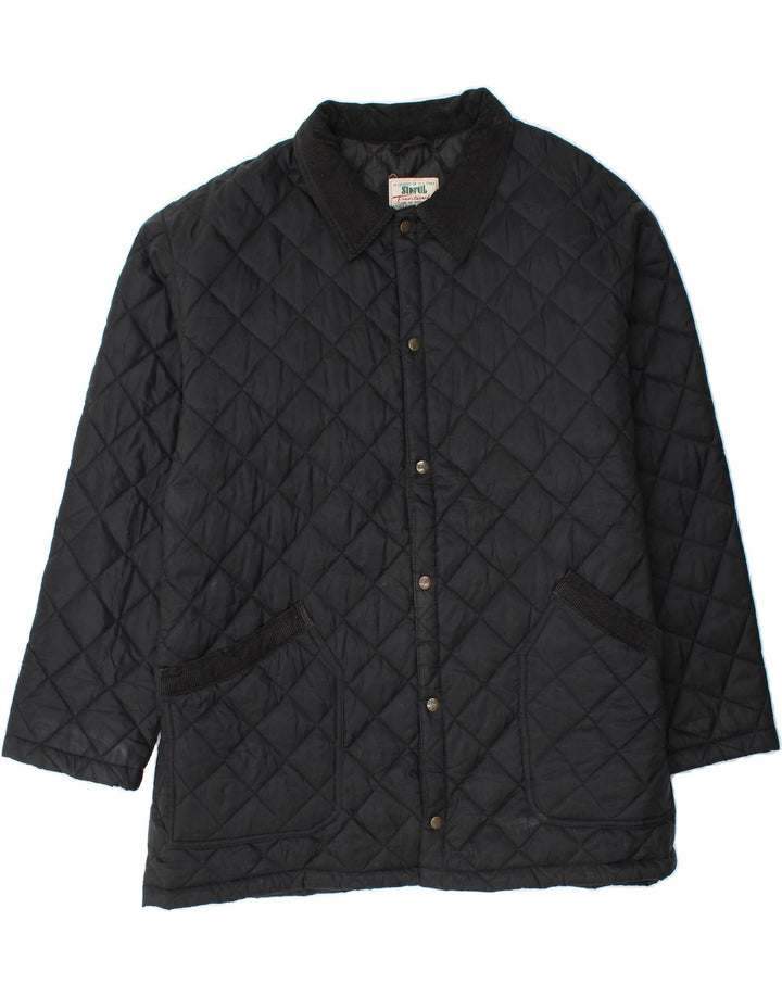 SINFUL Mens Quilted Jacket UK 42 XL Black Vintage Sinful and Second-Hand Sinful from Messina Hembry 