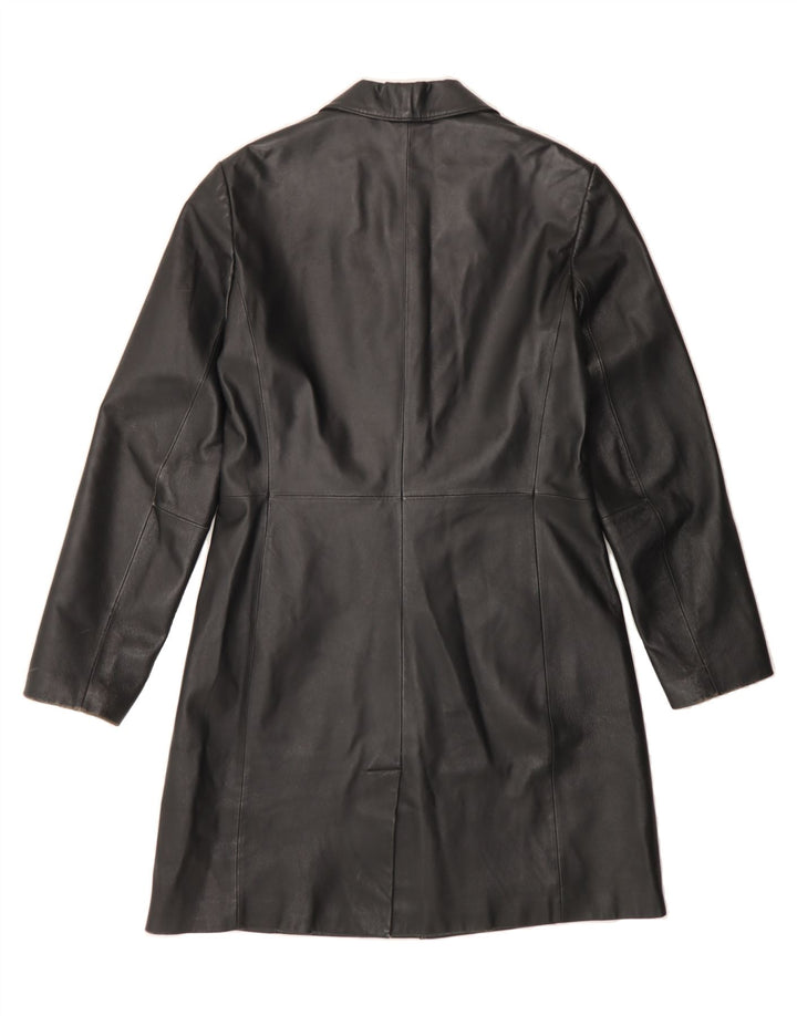 CONBIPEL Womens Leather Coat IT 48 XL Black Leather Vintage Conbipel and Second-Hand Conbipel from Messina Hembry 