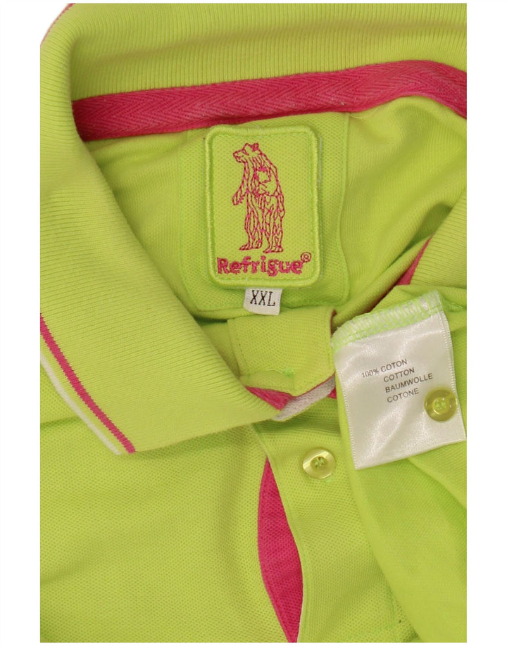 Męska koszulka polo REFRIGUE 2XL, zielona bawełna