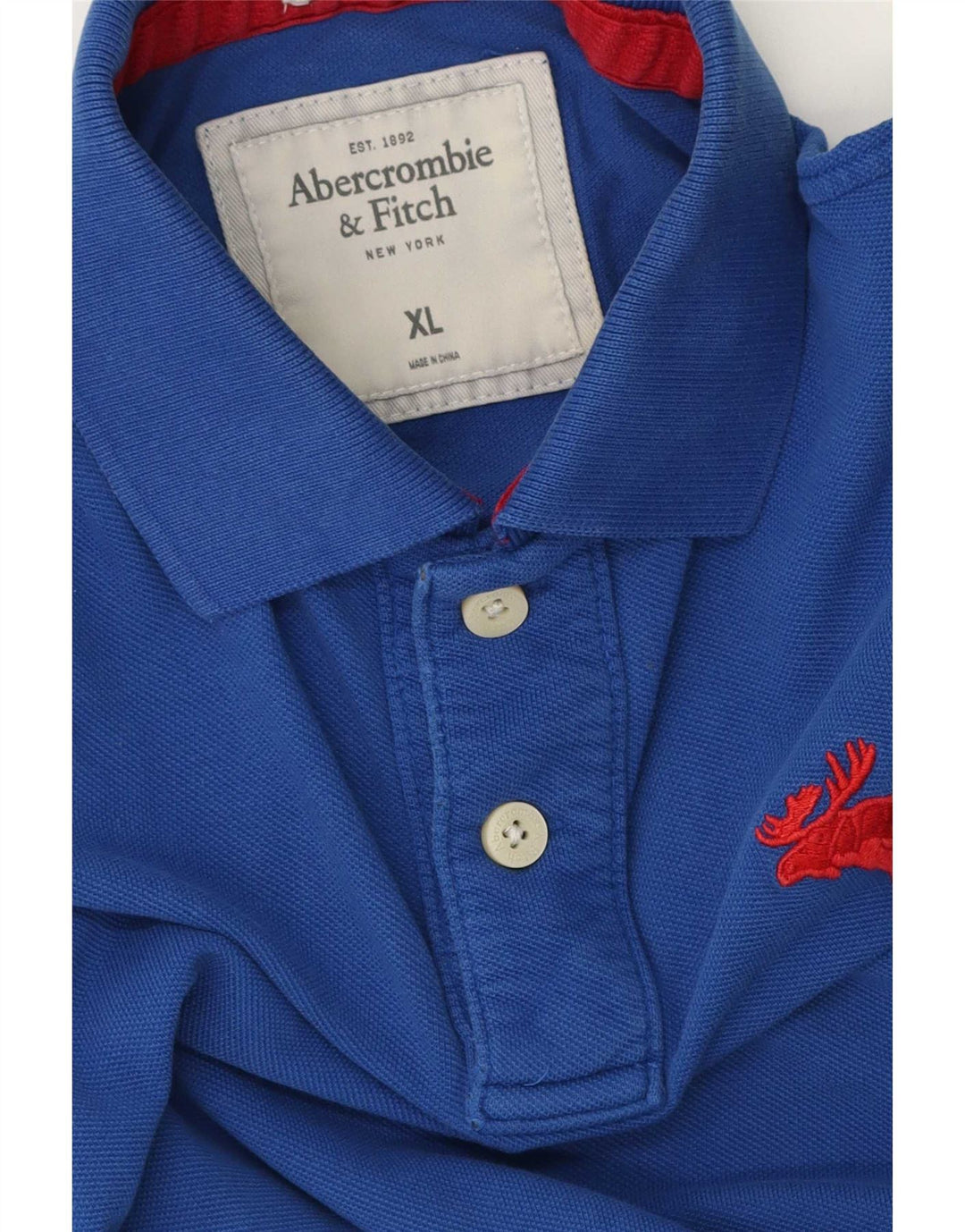 Męska koszulka polo XL niebieska Abercrombie & Fitch