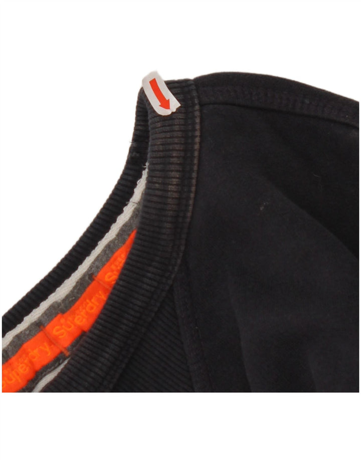 SUPERDRY Męski sweterek dresowy, mały, granatowy, bawełniany