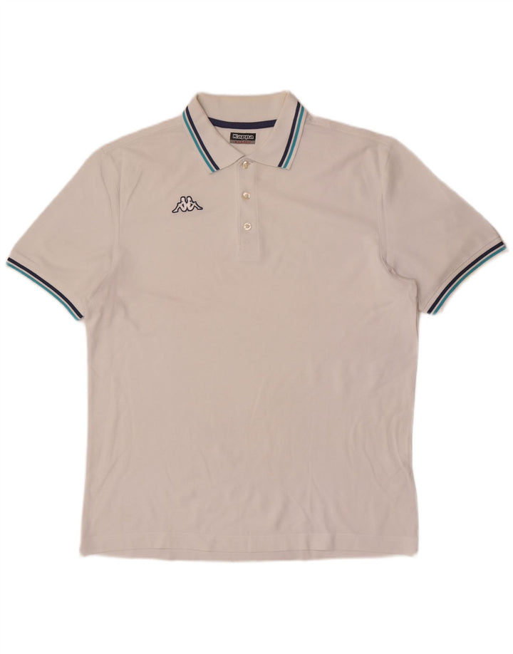 Męska koszulka polo Kappa XL, biała