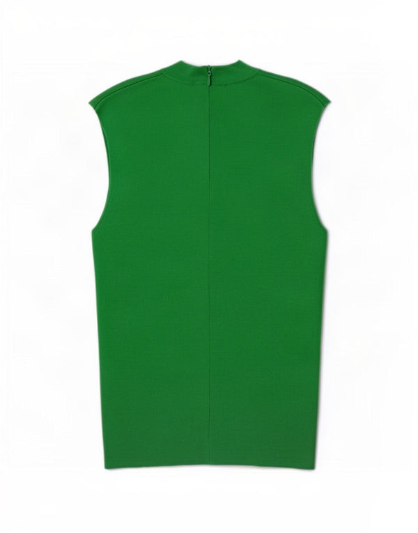 Damska bluzka bez rękawów Zara Top UK 10 Small, zielona wiskoza