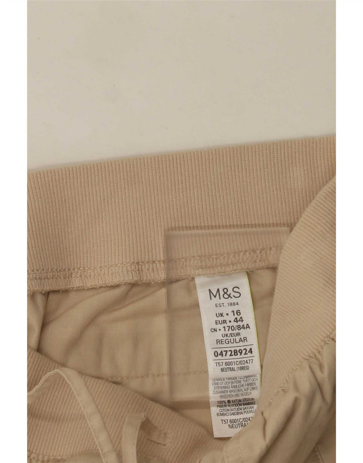 Spodnie damskie Marks & Spencer UK 16 Large W34 L28 Beżowa bawełna