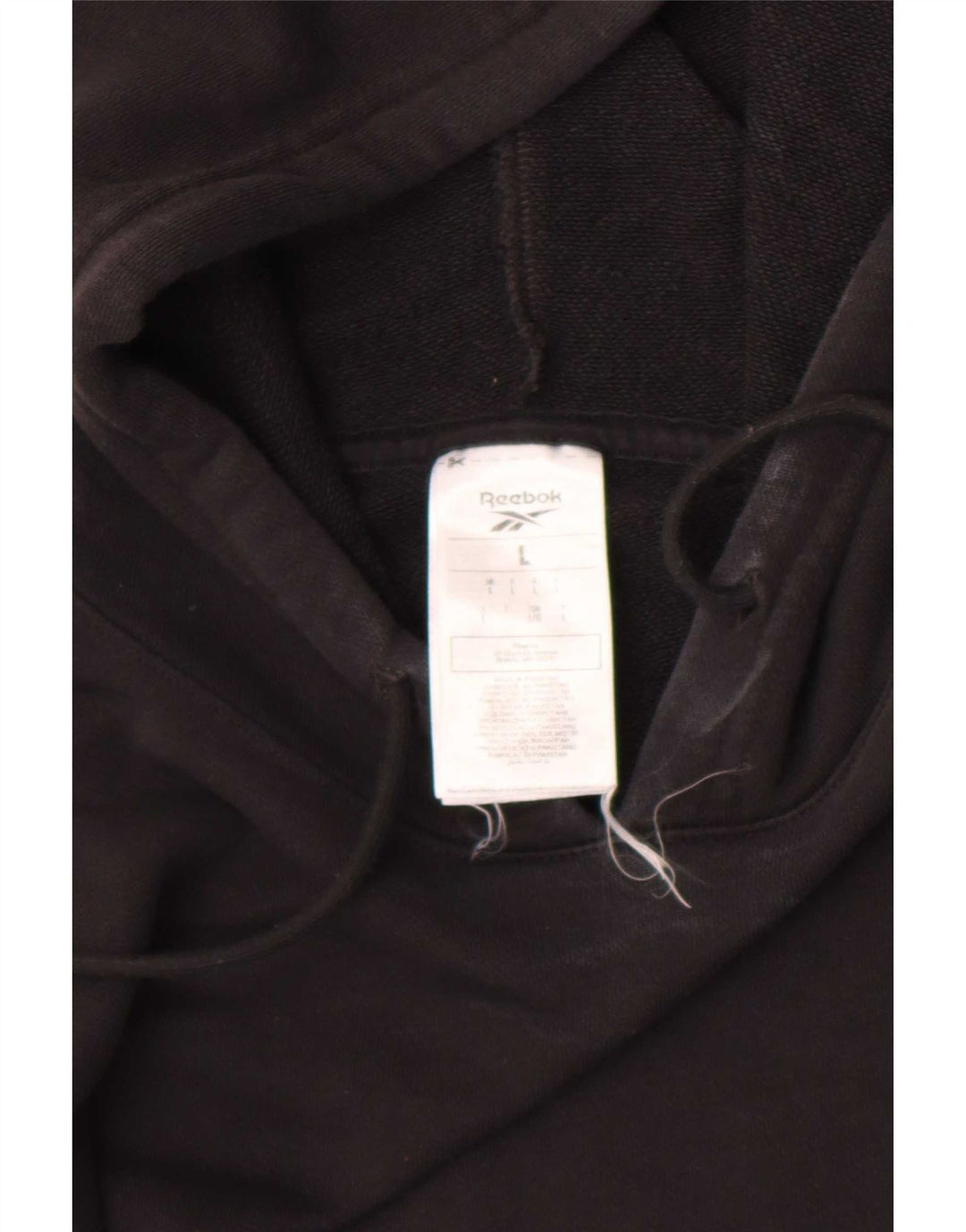 Męski sweter z kapturem Reebok, duży, czarny, bawełniany