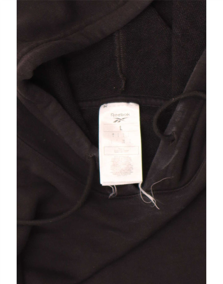 Męski sweter z kapturem Reebok, duży, czarny, bawełniany