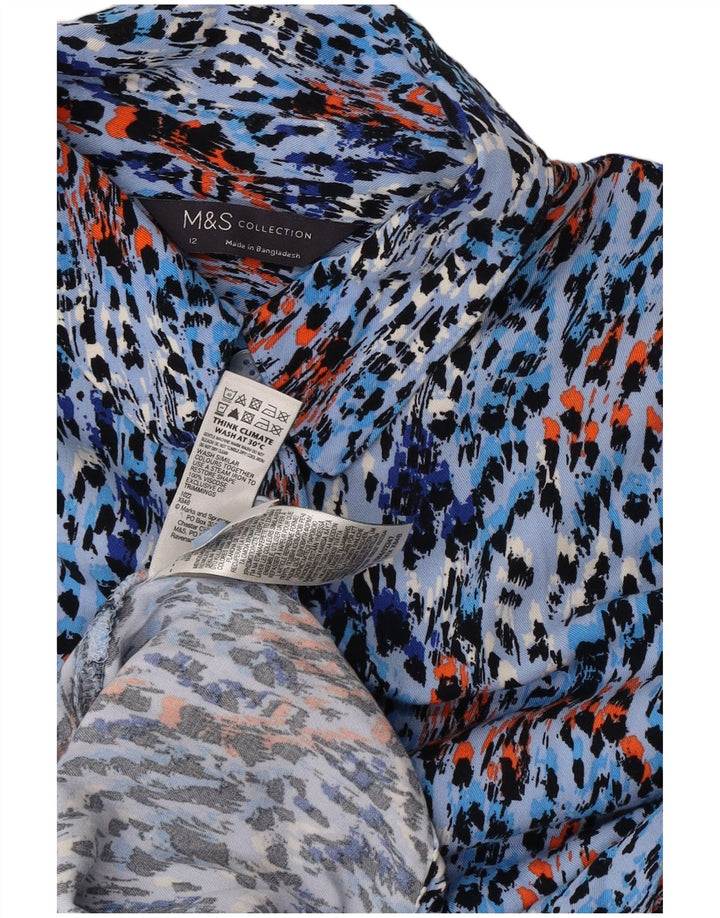 Damska sukienka koszulowa z długim rękawem Marks & Spencer UK 12 Średni niebieski