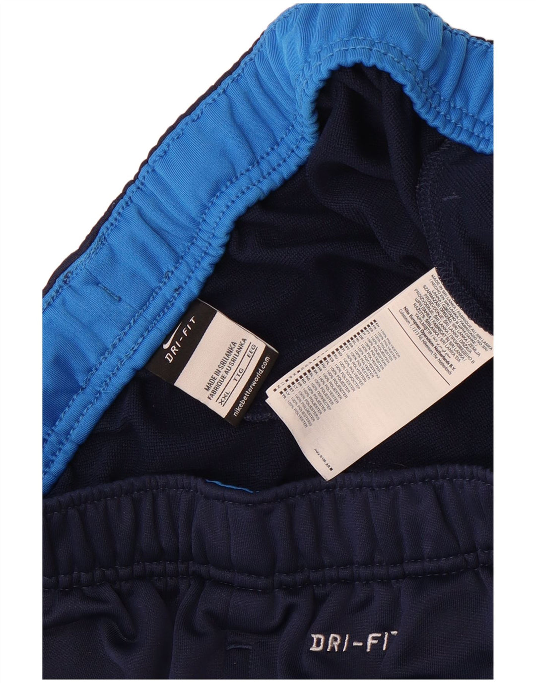 Męskie spodnie dresowe Nike Dri Fit 2XL, granatowe, poliestrowe