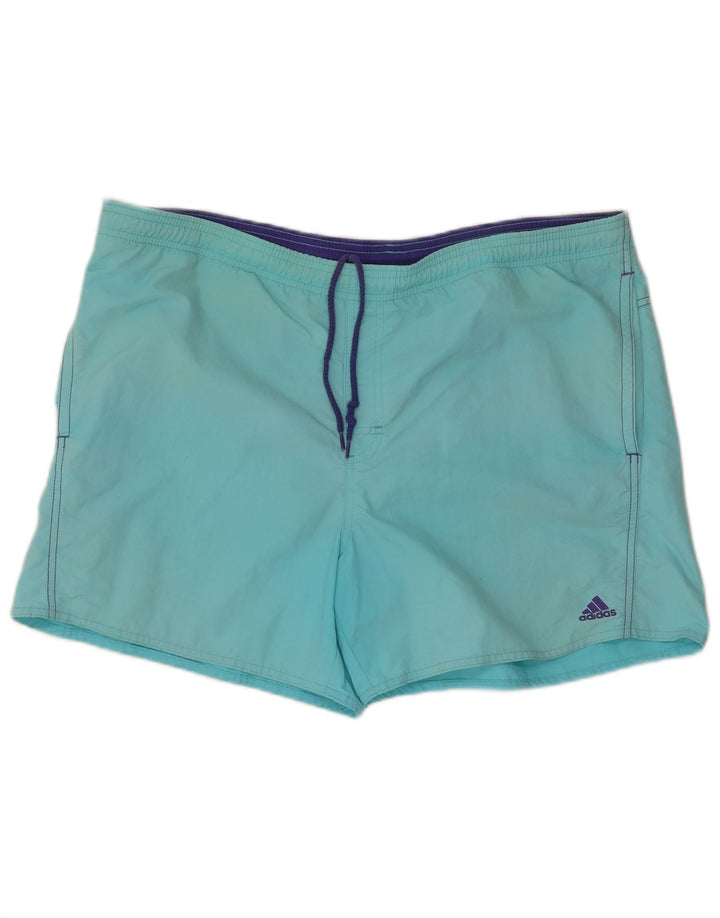Męskie spodenki kąpielowe Adidas, duże, niebieskie, poliamidowe