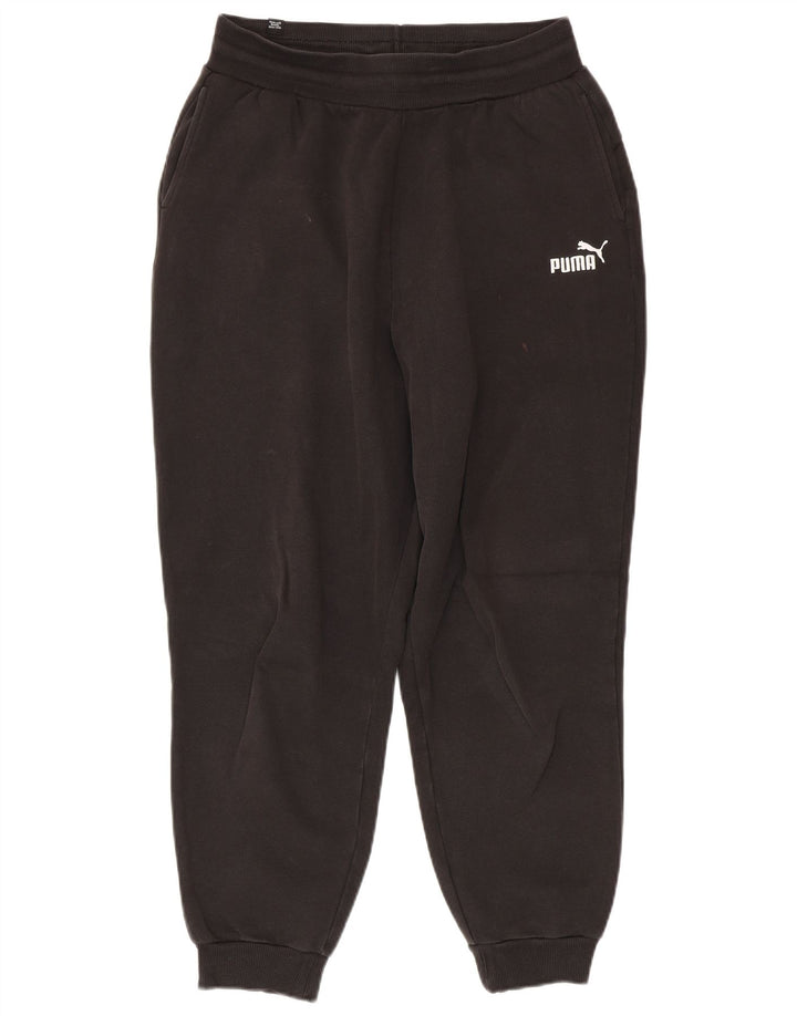 Męskie spodnie dresowe Puma Joggers, średnia czarna bawełna