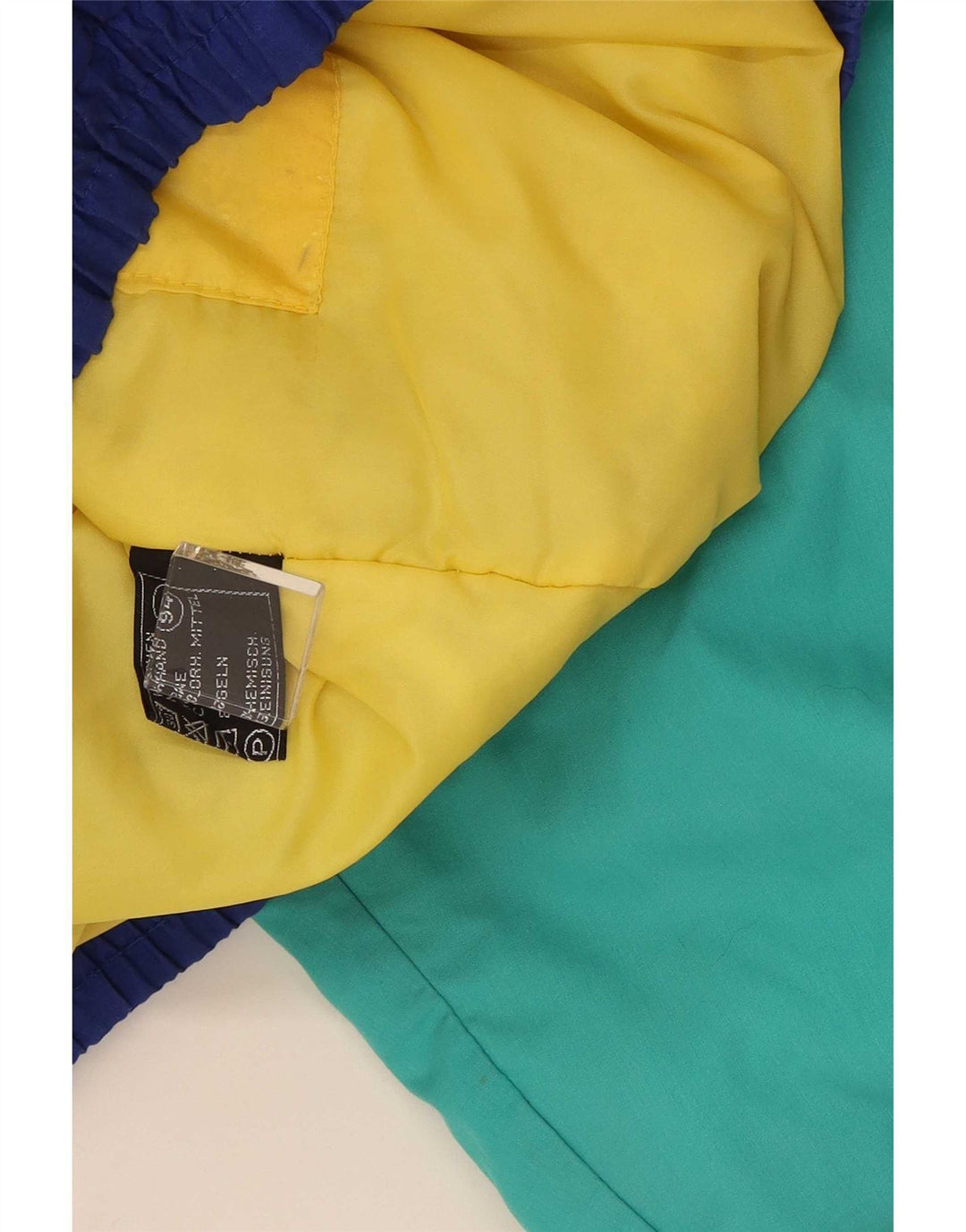 Męska kurtka narciarska z kapturem w stylu vintage UK 38, średnia, wielokolorowa