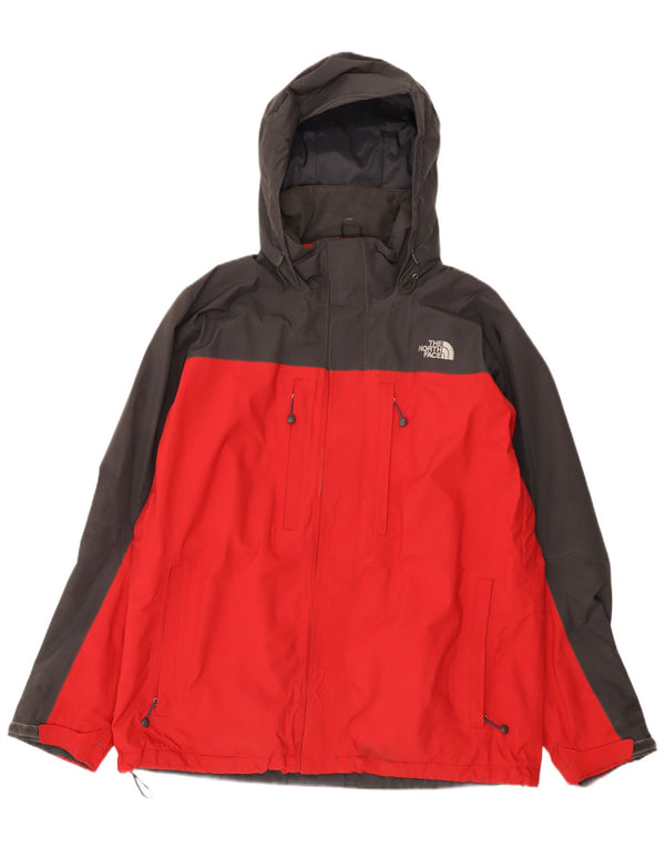 Męska kurtka przeciwdeszczowa z kapturem The North Face UK 42 XL, nylon w kolorze czerwonym