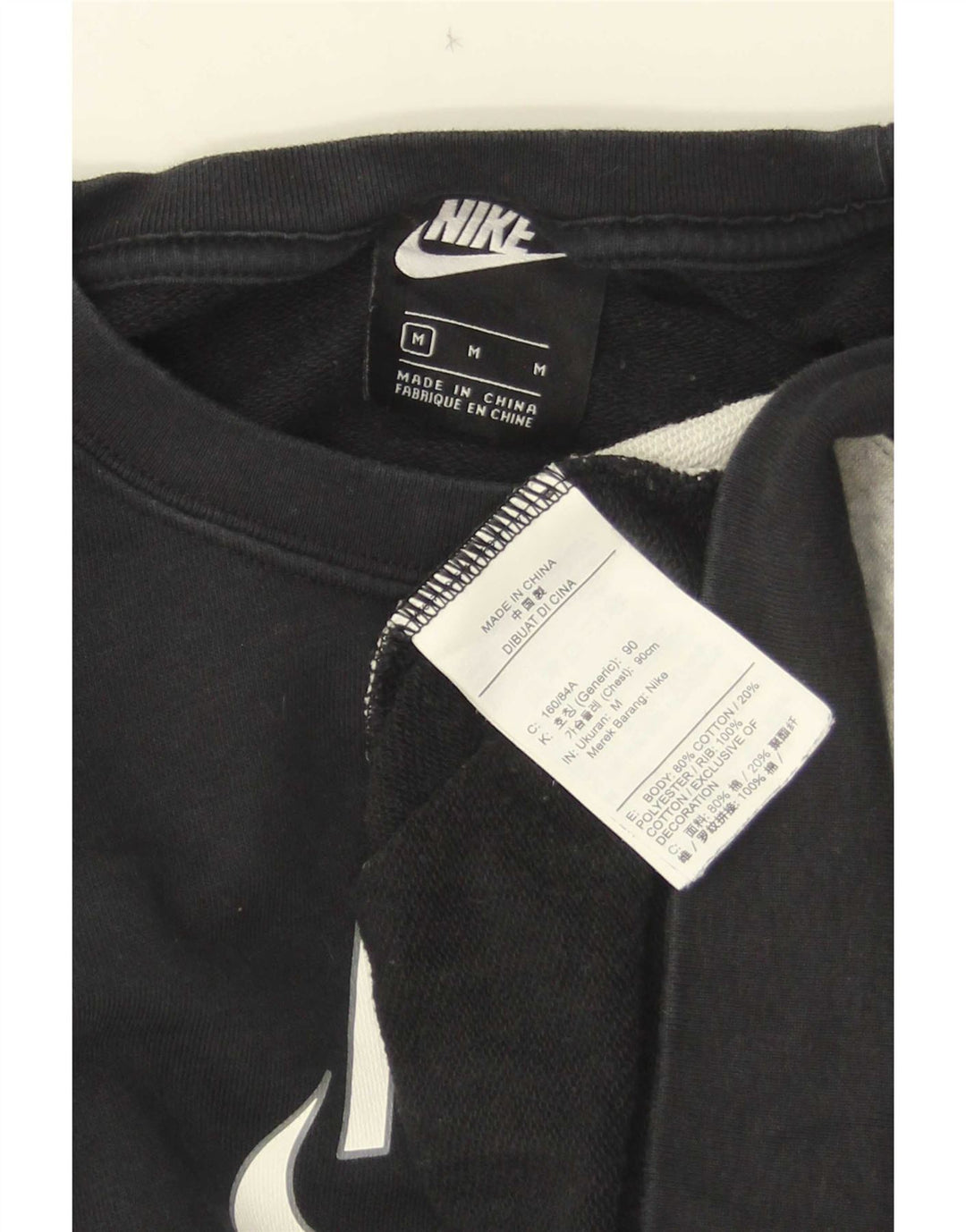Damska bluza dresowa Nike Crop Graphic UK 14 w kolorze średniej czerni