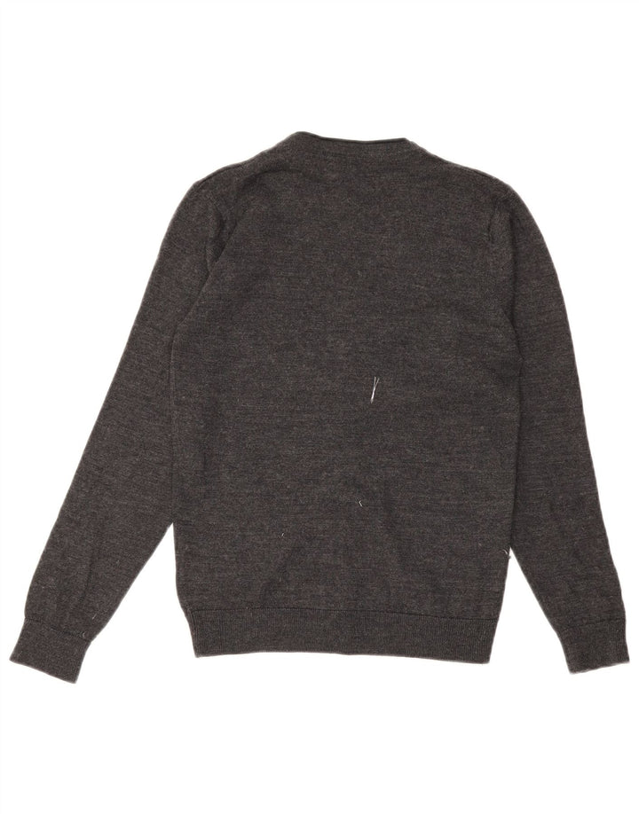 Marks & Spencer Chłopięcy sweter kardigan 13-14 lat Szara wełna Merino