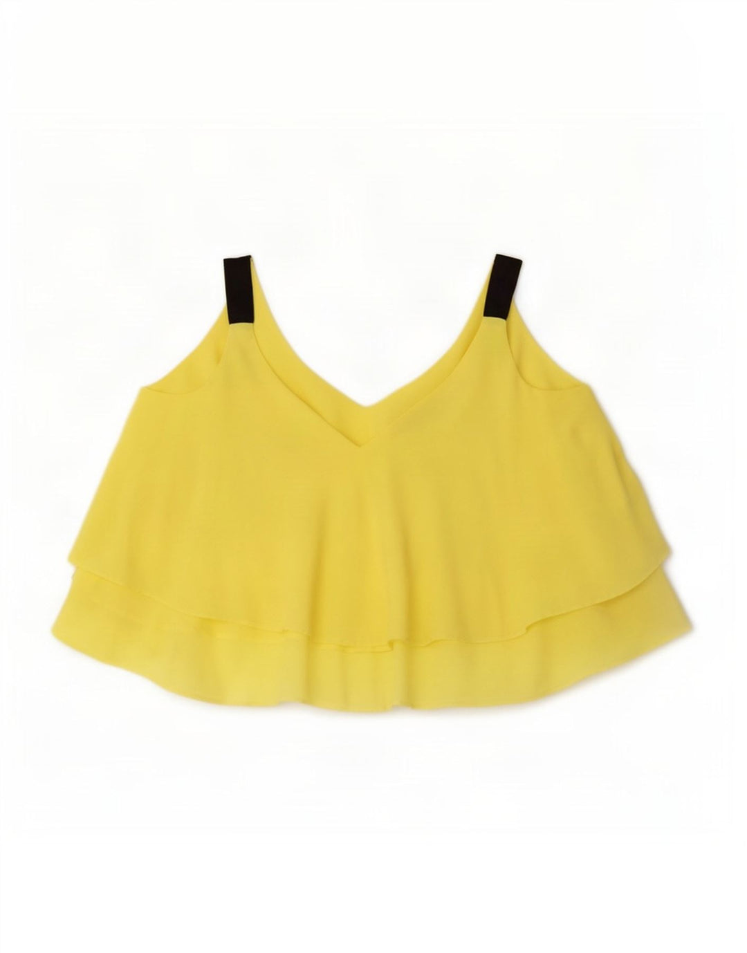Damski top na ramiączkach oversize Zara UK 10, mały, żółty poliester
