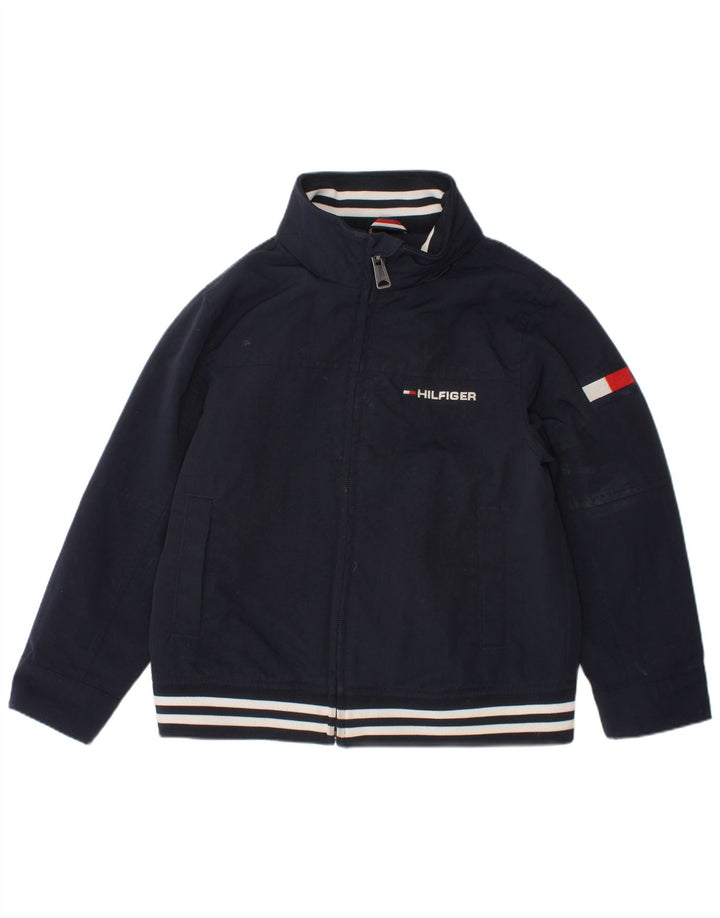 TOMMY HILFIGER Boys Bomber Jacket 4-5 Years XS  Navy Blue Polyester