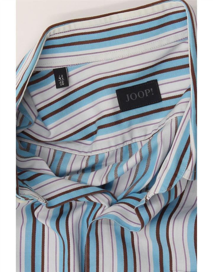 JOOP Mens Shirt Size 41 16 Large Blue Striped Vintage Joop and Second-Hand Joop from Messina Hembry 