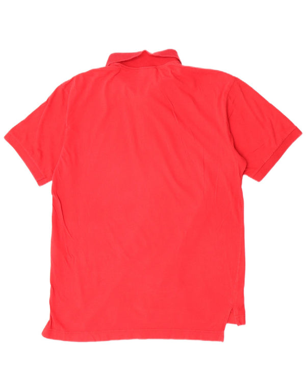 Męska koszulka polo Adidas UK 42/44, duża, czerwona bawełna