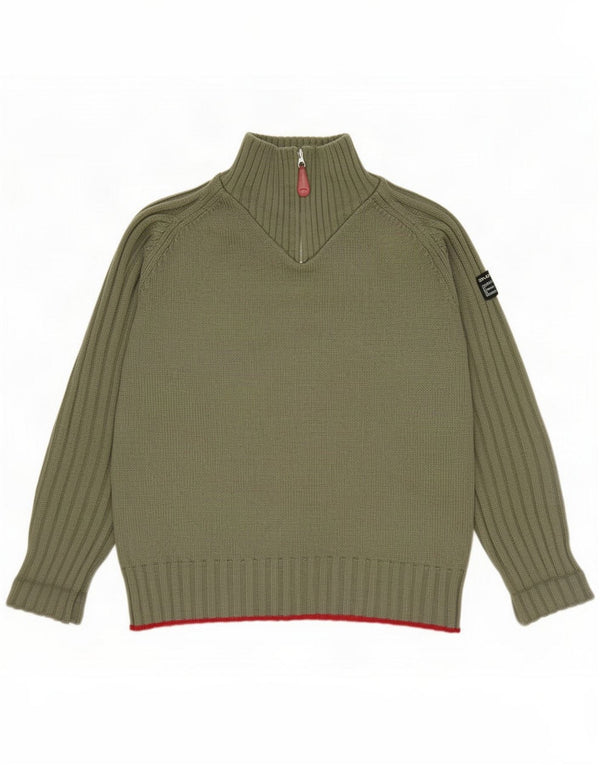 Energie Damski sweter z zamkiem błyskawicznym, UK 18 XL, wełniany khaki